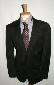 NEW WT HICKEY BY HICKEY FREEMAN BLAZER SIZE 44 R 100% WOOL CHARCOAL STRIPED #280 - Picture 1 of 10