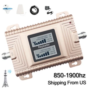 CDMA PCS 850/1900MHz Dual Band Cell Phone Signal Booster 2G 3G Antenna Kits 4G - Picture 1 of 12