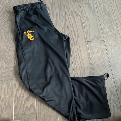 Nike USC Trojans Sweatpants Joggers Mens Therma Fit Black Large L GUC Drawstring Cover