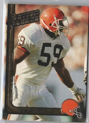 1991 Action Packed Football Card #43 Mike Johnson - Image 1 of 2