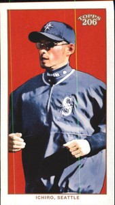 2002 (MARINERS) Topps 206 Piedmont Red #256A Ichiro Suzuki Blue Jsy