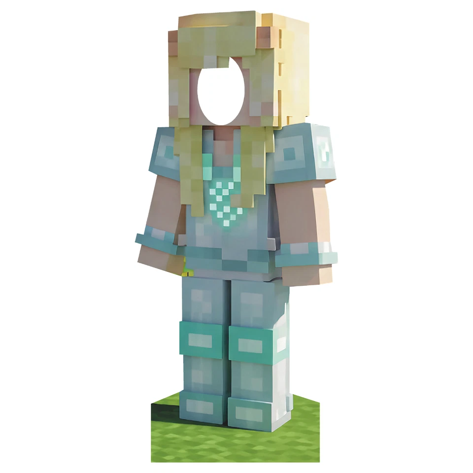 SS11235 Mina de Oro Pixel Artesanía Niña Videojuego Soporte en Cartón Recortado Soporte Foto 1 de 1