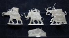 4 Zinnfiguren Griechenland Karthago Persien Indien Kriegselefanten 30mm unbemalt