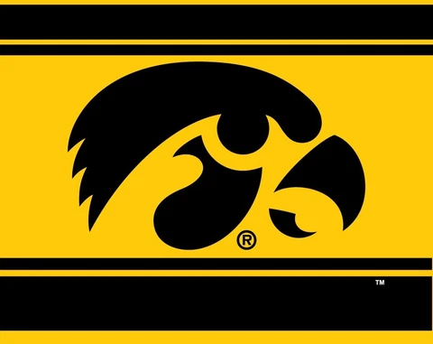 IOWA 5" X 6" STRIPED MAGNET-IOWA HAWKEYES CAR MAGNET-NEW FOR 2016 Cover
