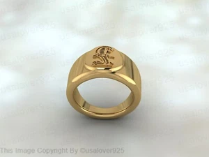 Anillo Shelby Diseño Único Oro Amarillo Alta Calidad Latón Hombre Joyería - Imagen 1 de 12