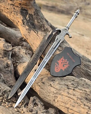 Carbon Steel 44-Inches Sword, Viking Ranger Sharpe, Dual Edge Full-Tang Leather - Image 1 of 4