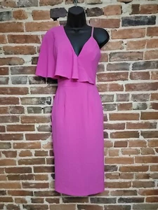 Dress the Population Womens Dress Beth Fuchsia Pink Asymmetrical - Picture 1 of 7