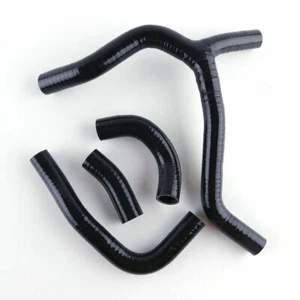 For 2013 2014 HONDA CRF450 CRF450R ZAP PIPE Black Silicone Radiator Hose Kits - Picture 1 of 8