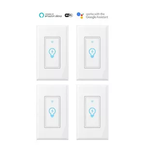 Smart Switch WIFI Light Wall Works with Alexa Google Home smart life 4pack - Picture 1 of 7