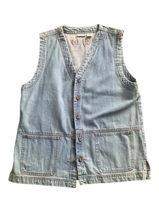 Cabin Creek Denim Women’s Sleeveless Chore Vest Pockets Fisherman Core Cotton M - Picture 1 of 11