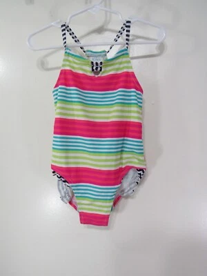Kiko & Max Swimsuit Size 3T Multi Color Stripes Straps - Image 1 of 4