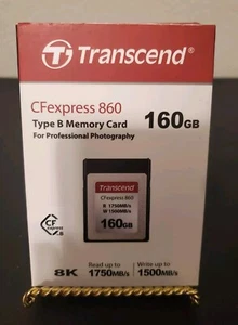 Transcend CFexpress 860 Type B Memory Card 160GB 8K SLC Compact Flash Cameras - Picture 1 of 2