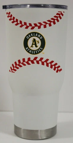 Oakland Athletics  Memory Company Tumbler White  With A's Logo Travel Mug Cover