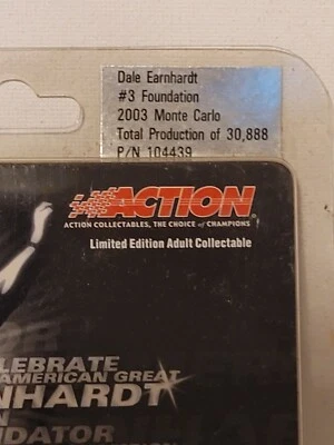 #3 Dale Earnhardt 2003 Fundación Chevy Monte Carlo Escala 1/64 NASCAR Diecast  Foto 1 de 2