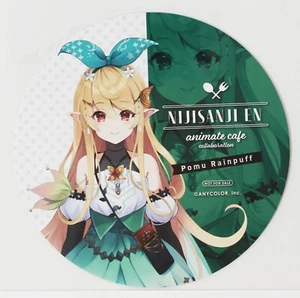 Nijisanji EN Papier Untersetzer Karte Pomu Regenpuff Vtuber animiertes Café - Bild 1 von 4