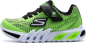 Skechers Junior Niños Niños Entrenadores S Luces Flex Brillo Iluminar Negro Lima Reino Unido 13 - Imagen 1 de 3