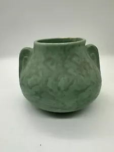 Brush McCoy Pottery Vase Mottled Green Vintage 1930s MCM - Picture 1 of 8