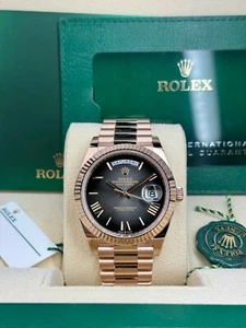 Rolex 228235-0055 Day-Date 40mm  18K Rose Gold President Slate Ombre Roman Dial - Picture 1 of 1