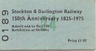 Bilet Edmondson - Stockton & Darlington 150. rocznica - wystawa kolejowa 150