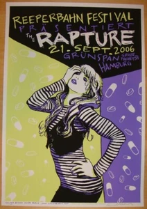 2006 The Rapture - Reeperbahn Festival Silkscreen Concert Poster s/n Casey Burns - Picture 1 of 1