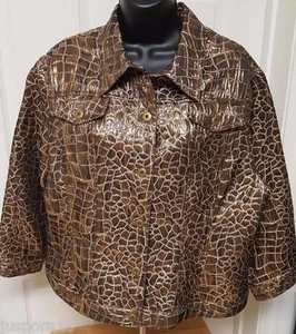 Ruby Rd Womens Jacket Coat Size 18 Gold Bronze - Picture 1 of 4