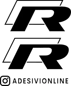 Adesivo Pretagliato Coppia Scritta Logo 𝘙 𝘝𝘞 🚗 - Foto 1 di 15