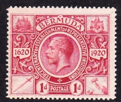 BERMUDA #73 MH TERCENTENARY OF LOCAL REPRESENTATIVE WMK. 4 (KING GEORGE V) - Image 1 of 2