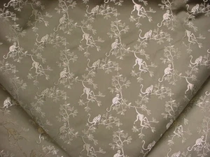 9-3/8Y Kravet Couture 22319 Kamiko Cactus Flora Monkey Brocade Upholstery Fabric - Picture 1 of 4