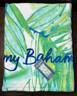 Tommy Bahama NEW!!! Palm Bamboo Leaves Beach Spa Pool TOWEL Soft Tropical CUTE! - Image 1 of 4