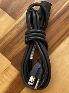 6 ft HP Standard 3 Prong PC Computer Power Supply Cable Black 8121-0740 81210740 - Picture 1 of 4