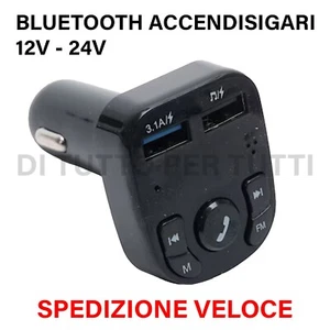 KIT VIVAVOCE FM MP3 USB PER AUTO BLUETOOTH SMARTPHONE CARICABATTERIE TABLET - Foto 1 di 4