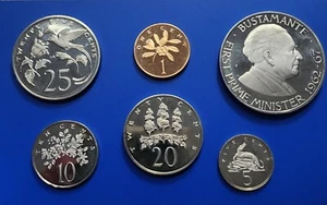 Jamaica 1974 proof coins. Lot of 6 copper & nickel coins. Great condition. - Picture 1 of 2