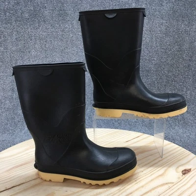 Botas Weather Stars by Tingley Juveniles 5 Lluvia Negras Pull On Media Pantorrilla Bloque Confort Foto 1 de 4