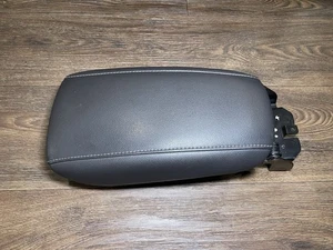2013-2016 FORD FUSION CENTER MIDDLE CONSOLE BLACK LEATHER ARMREST LID OEM - Picture 1 of 5