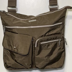 Borsa a tracolla Baggallini, marrone/tortora, tasche, nylon - Foto 1 di 17