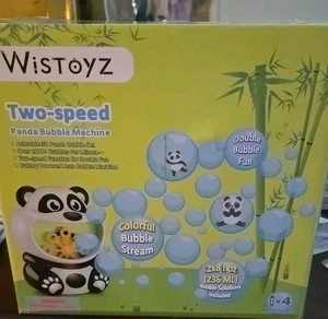 New Panda Bubble Machine Set Toy Toddlers Party Summer Fun Includes Bubbles - Picture 1 of 1