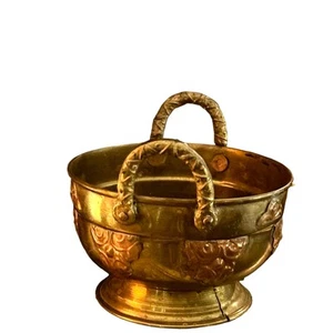  Antike Urnenschale mit Messinggriff - Bild 1 von 4