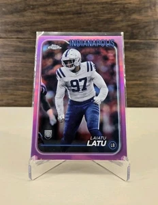 2024 Topps Chrome #247 Laiatu Latu Rosa Rifrattore Rookie RC Colts - Foto 1 di 2