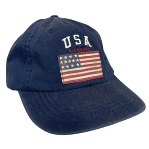 Polo Ralph Lauren Mütze USA Flagge Strapback verstellbar marineblau Pony - Bild 1 von 7