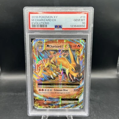 PSA 10 GEM 状况完好 2016 Pokémon 超罕见 13/108 M Charizard EX XY Evolutions — 第 1/2 张图片