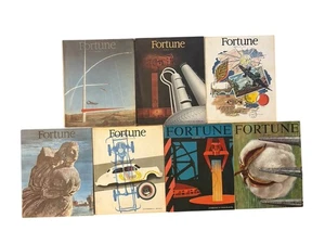 Vintage Fortune Magazines x 7 - 1946 1947 1948 1949 Beautiful Cover Art and Ads - Imagen 1 de 24