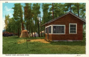 POSTCARD TOURIST CAMP BRAINERD MINNESOTA - Picture 1 of 2