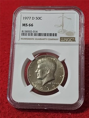 1977D   Kennedy Half Dollar. NGC MS 66                                 #MF-T6230 - Image 1 of 2