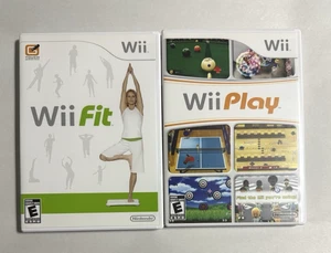 Wii Fit & Wii Play Nintendo Wii 2007-2008 mit Hüllen & Anleitungen ~ getestet - Bild 1 von 4