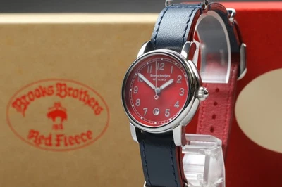 Nuevo reloj Batt [COMO NUEVO] Brooks Brothers rojo polar VJ12-KY90 para hombre QZ de JAPÓN Foto 1 de 4