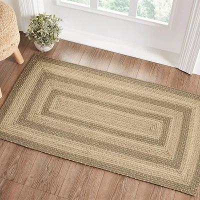 Accent Rug Cobblestone Jute Farmhouse 27x48 Rect No Slip Floor Mat VHC Brands - Image 1 of 4