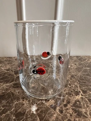 Anthropologie Ladybug Icon vaso de bebida vaso de jugo nuevo Foto 1 de 4