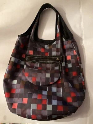 Bolso de Mano Cynthia Rowley Gris Cuadros Multicolor Nylon Diseñador Foto 1 de 4