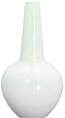 Jarrón de cerámica griega ánfora de 14 pulgadas urna blanca de porcelana diseño moderno contemporáneo Foto 1 de 4