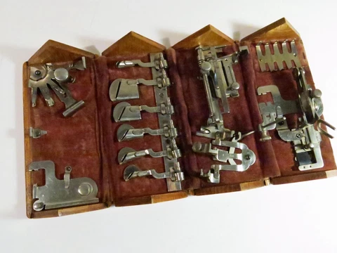 Restored & Refinished Antique Singer Sewing 1889 Puzzle Box with Accessories Cover